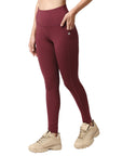 High Waist Ankle Length Sports Leggings With Pockets-AT-2