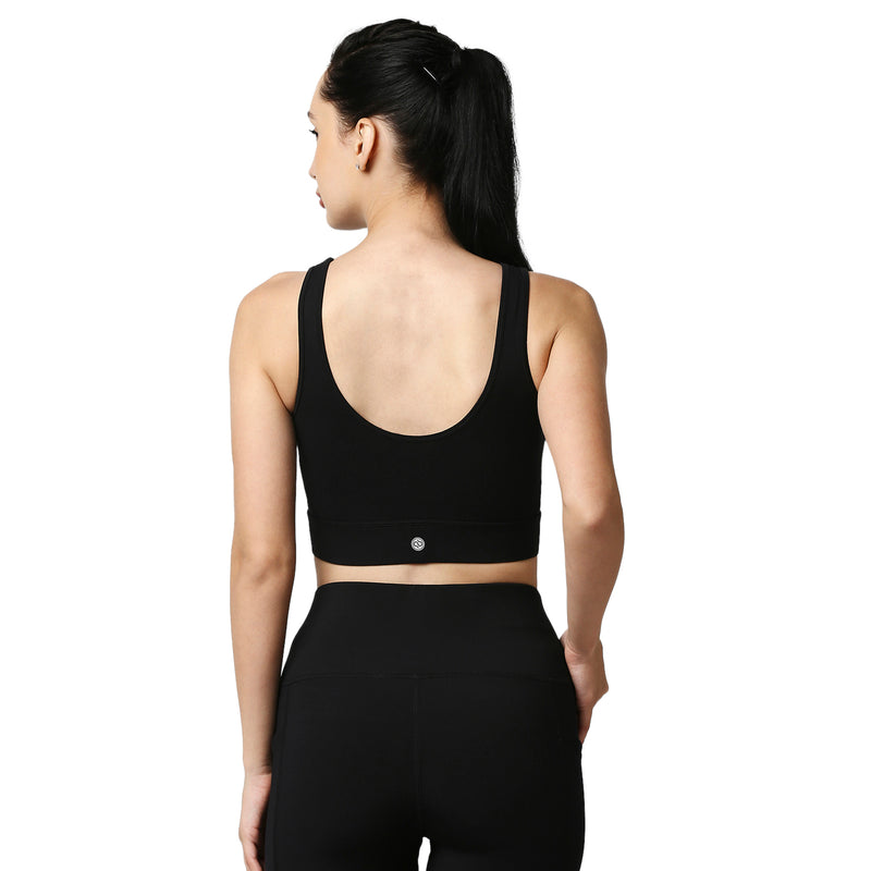 Medium Impact Non Padded Non Wired Long Line Sports Bra (Pack of 2)