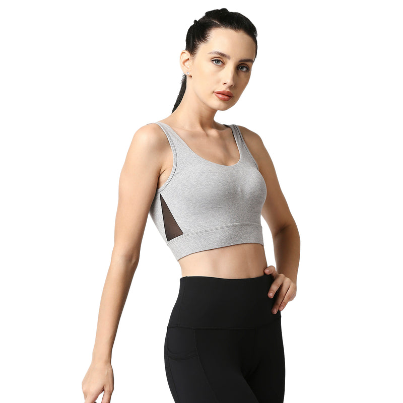Buy MIXCART Women Cotton Longline Padded Wire Free Adjustable Sports Bra  for Workout Pack Of 2 Green Online at Best Prices in India - JioMart.