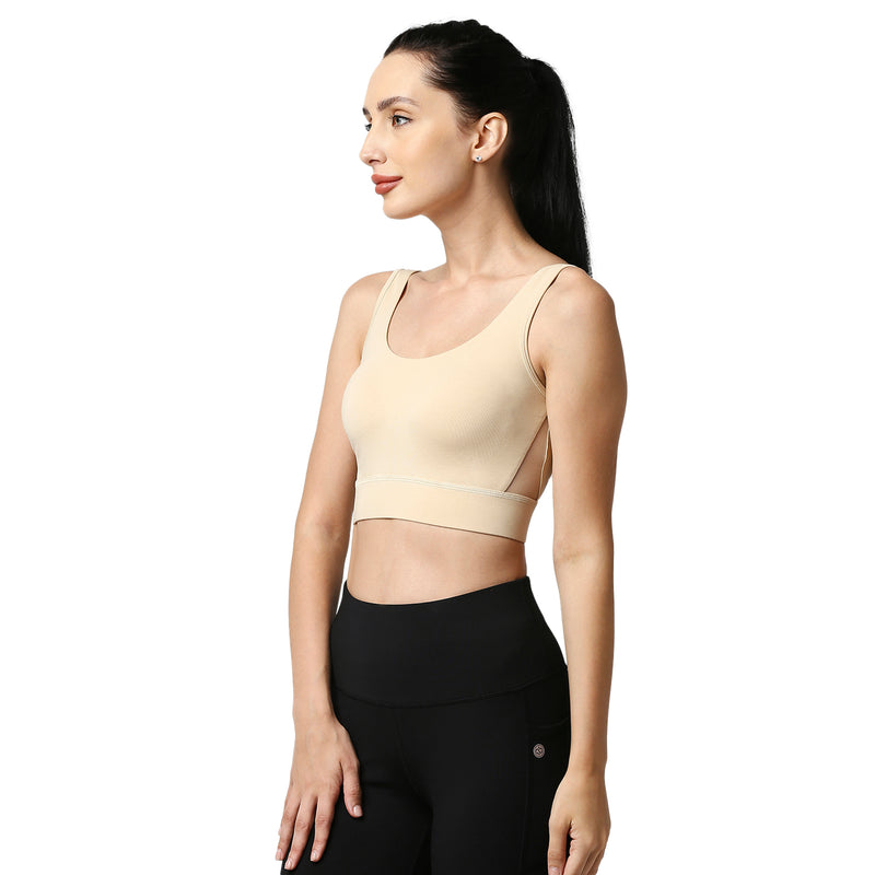 Medium Impact Non Padded Non Wired Long Line Sports Bra (Pack of 2