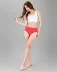 High Waist Full Coverage Solid Cotton Briefs (Pack of 3)