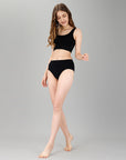 High Waist Full Coverage Solid Cotton Briefs (Pack of 3)