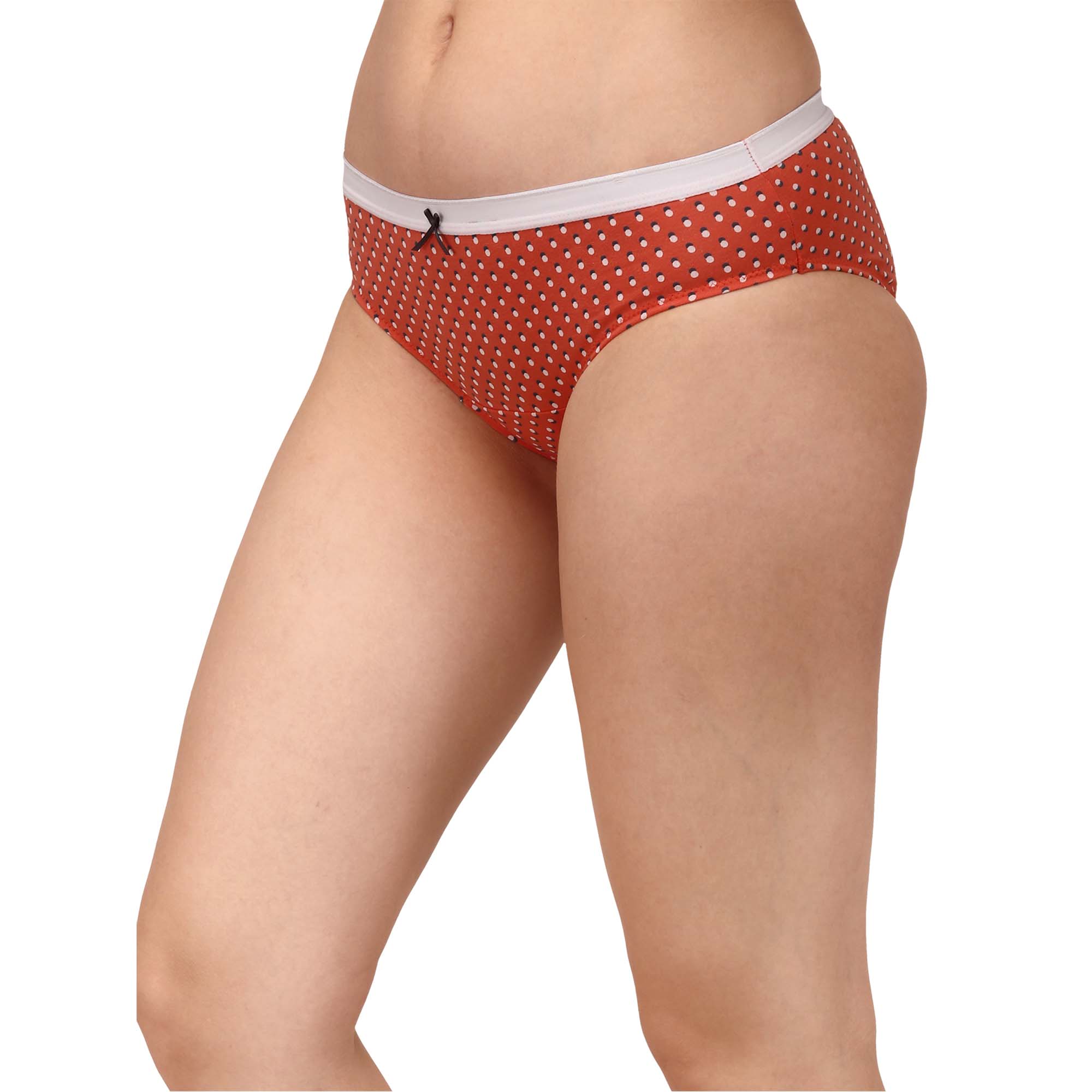 High Rise Full Coverage Solid and Printed Cotton Stretch Hipster Panty (Pack of 3)-3FCB-17