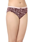 High Rise Full Coverage Solid and Printed Cotton Stretch Hipster Panty (Pack of 3) - 3FCB-17