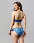 Padded Bandeau Bikini Set With Removable Jeweled Brooch-AQS-11