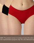 Mid Rise High Coverage Solid Colour Cotton Stretch Brief Panty (Assorted Pack of 3)