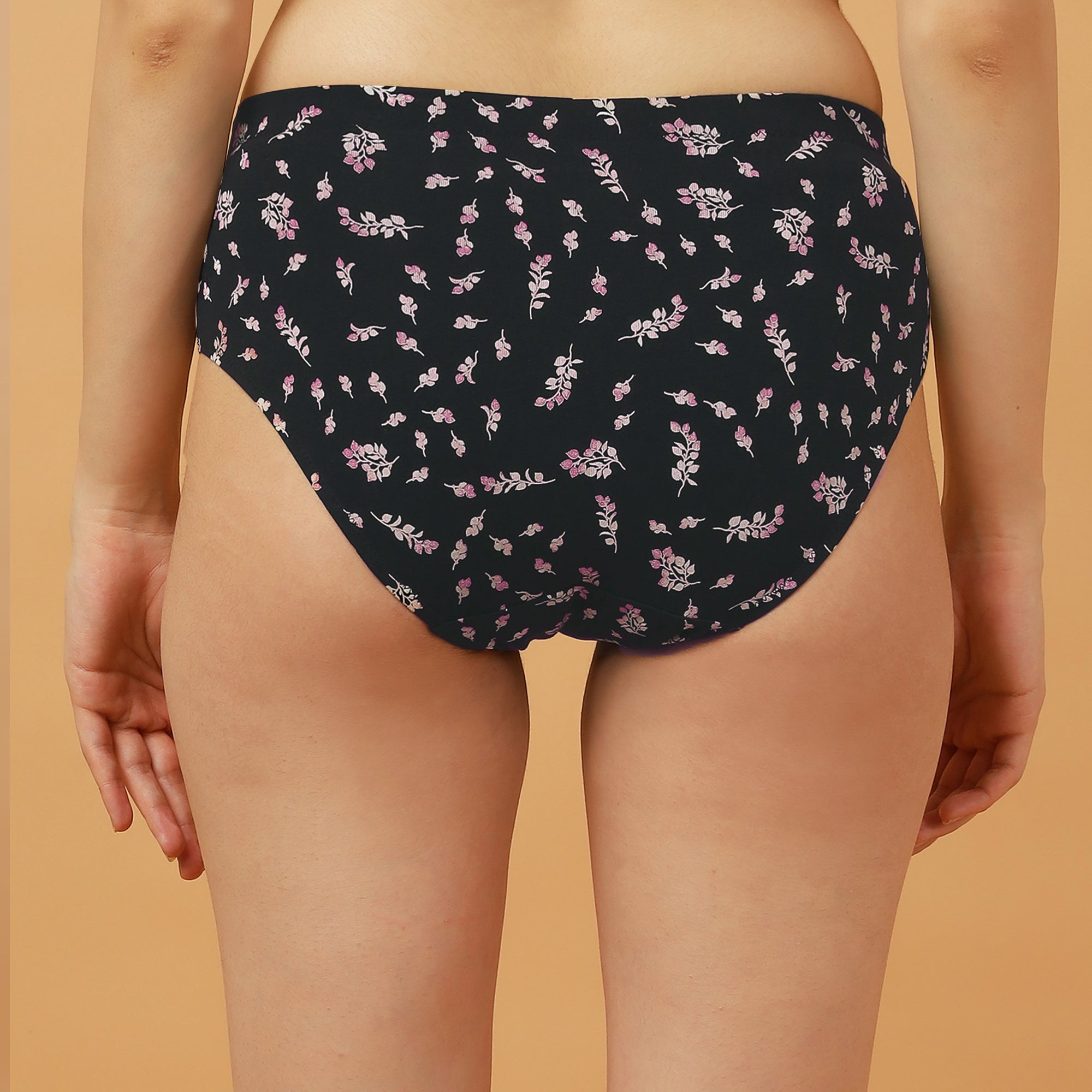 High Rise Full Coverage Printed Stretch Cotton Hipster Panty (Pack of 3)