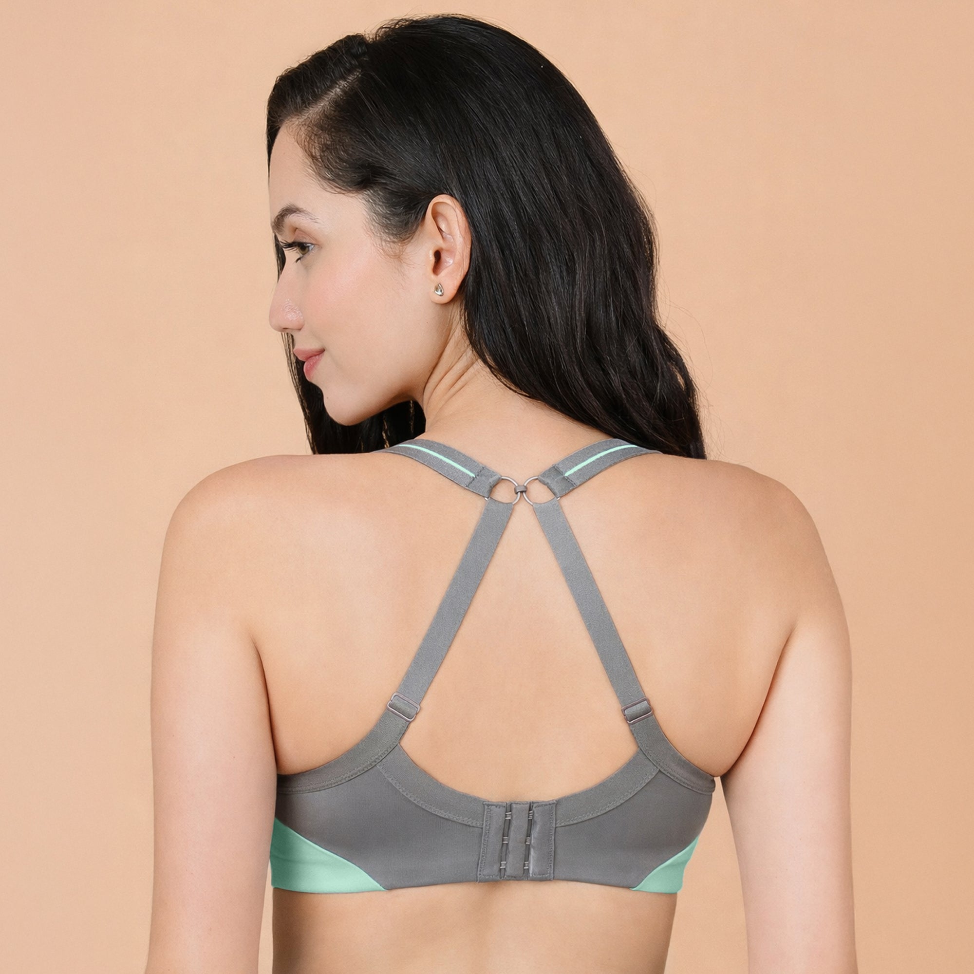 Medium Impact Lightly Padded Non Wired Extreme Coverage Sports Bra