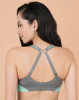 Medium Impact Lightly Padded Non Wired Extreme Coverage Sports Bra