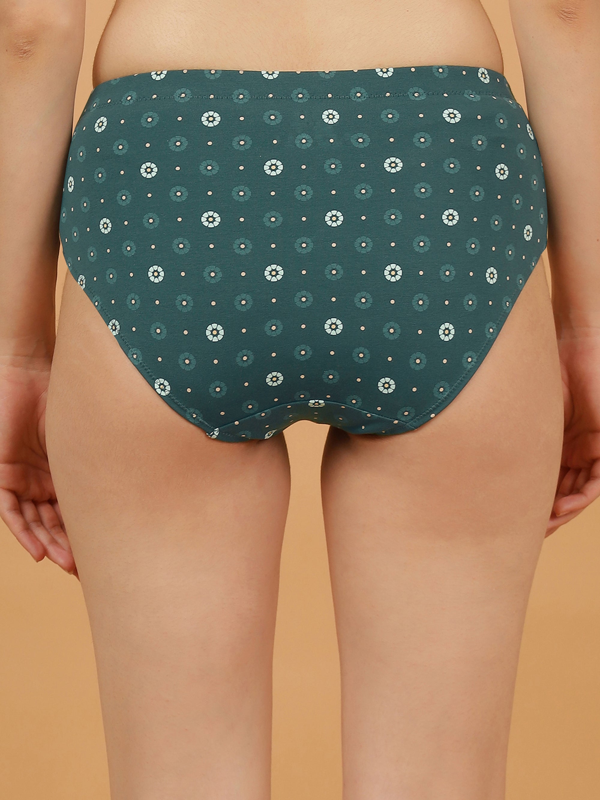 Printed High Rise Cotton Hipsters – Pack of 3