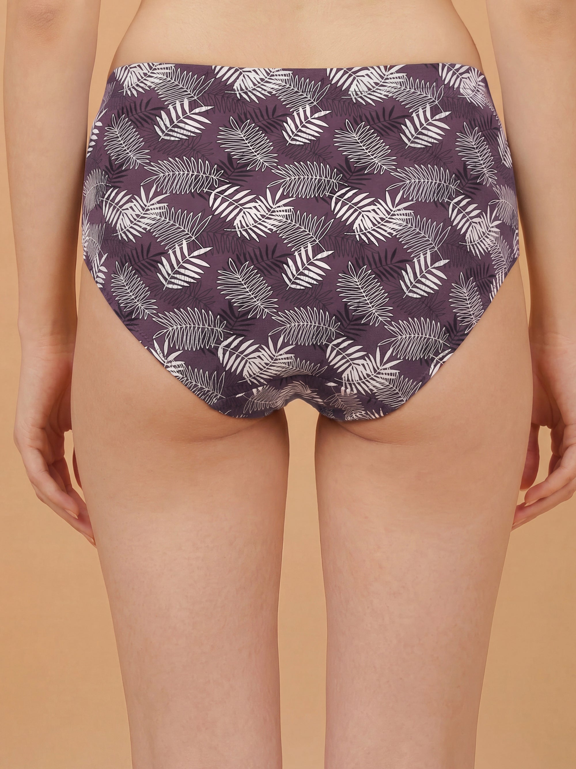 Tummy-Smoothing Printed High Waist Cotton Briefs – Pack of 3