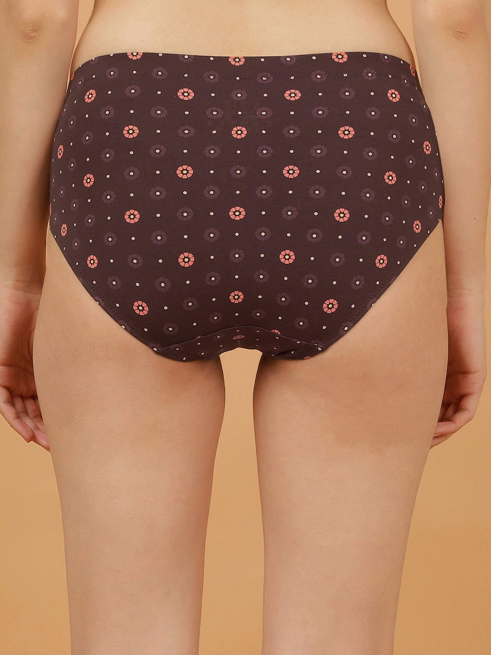 Printed High Rise Cotton Hipsters – Pack of 3
