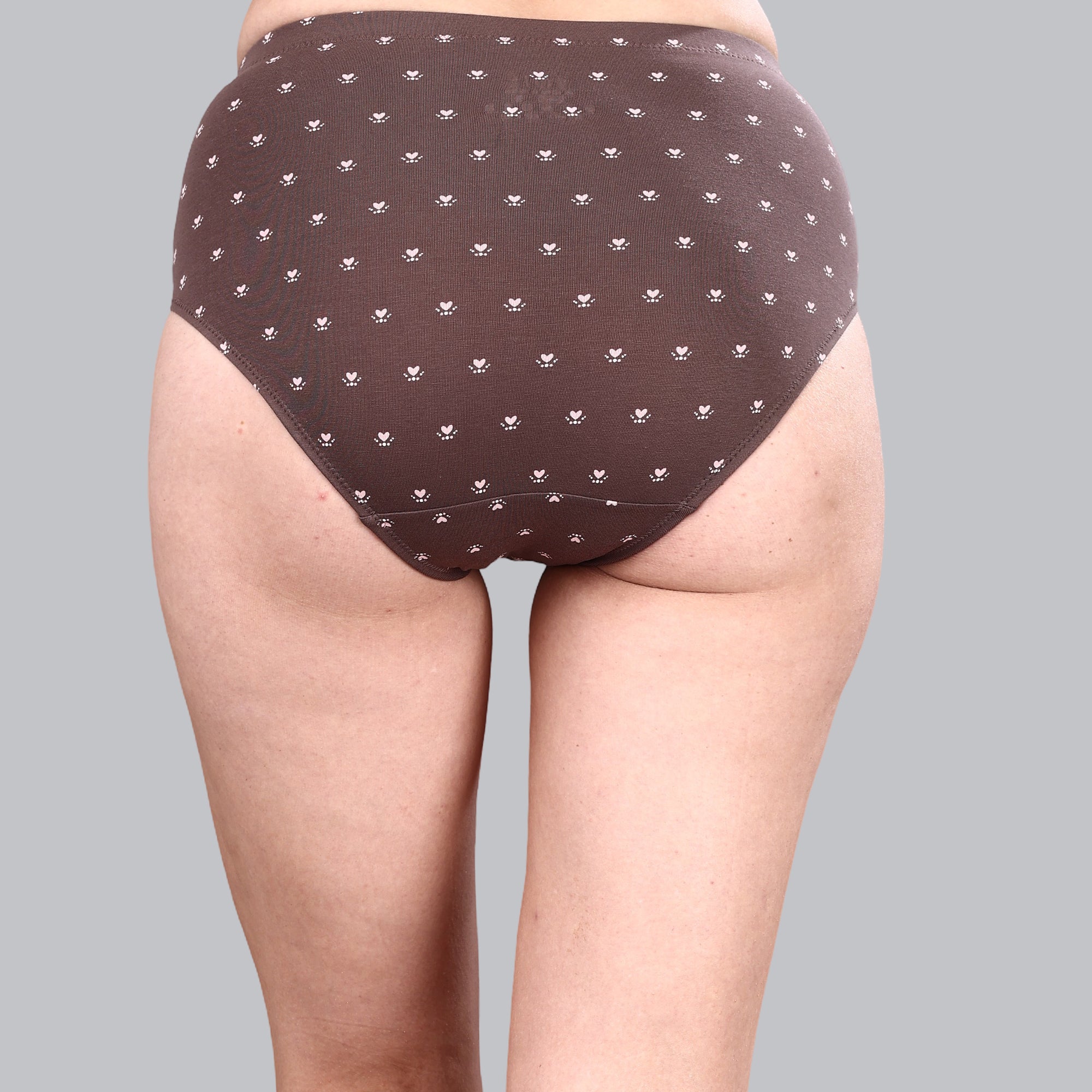 High Waist Full Coverage Printed Stretch Cotton Hipster Panty (Pack of 3) 3HWB-32