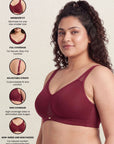 Non Padded Non wired Full Coverage Spacer Fabric Cups Minimiser T-Shirt Bra