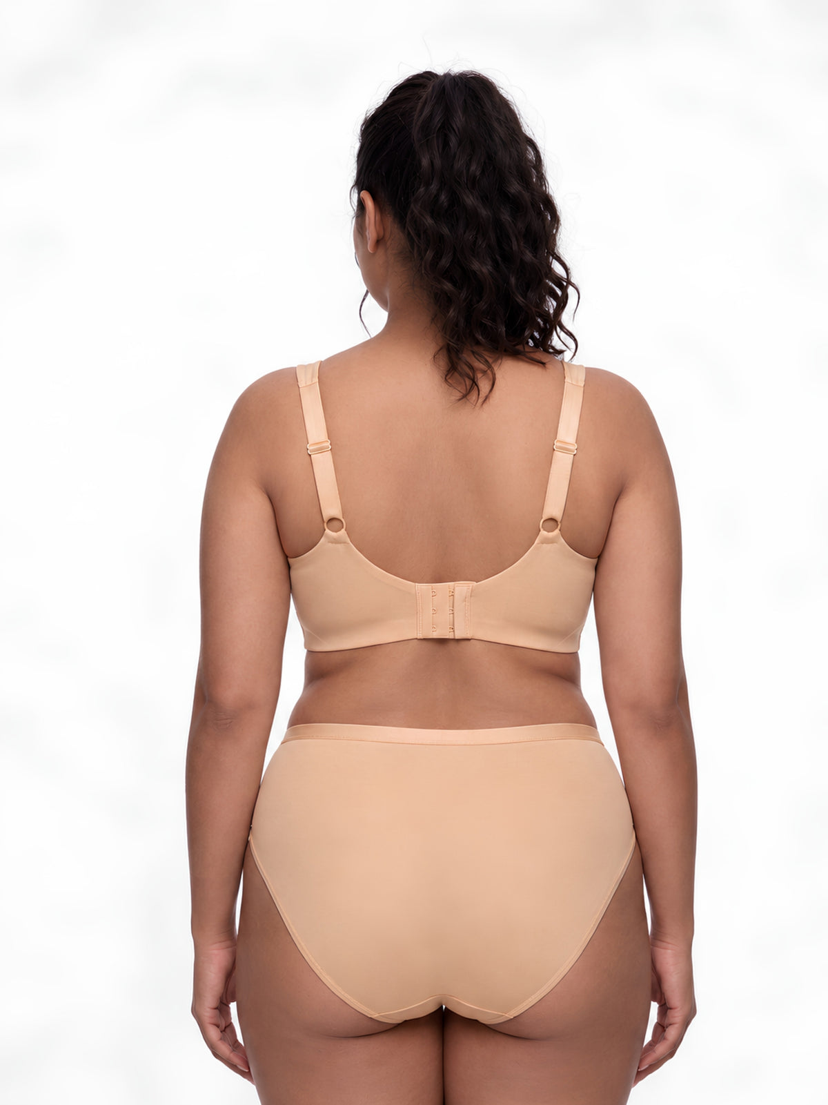Full Coverage Minimiser Bra with High Waist Brief Set
