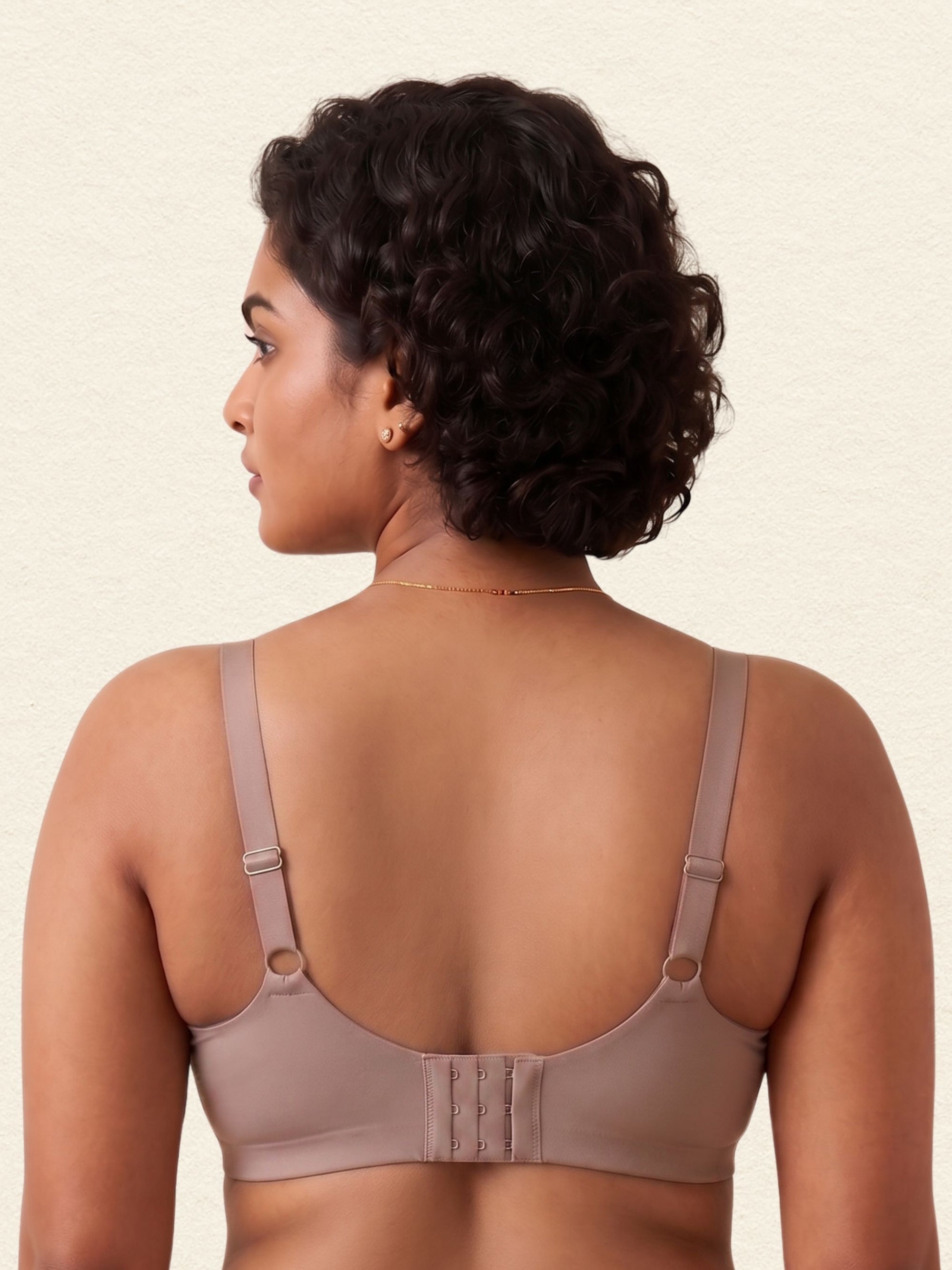 Triple-Layer No-Show Full Coverage Nylon Minimizer Bra