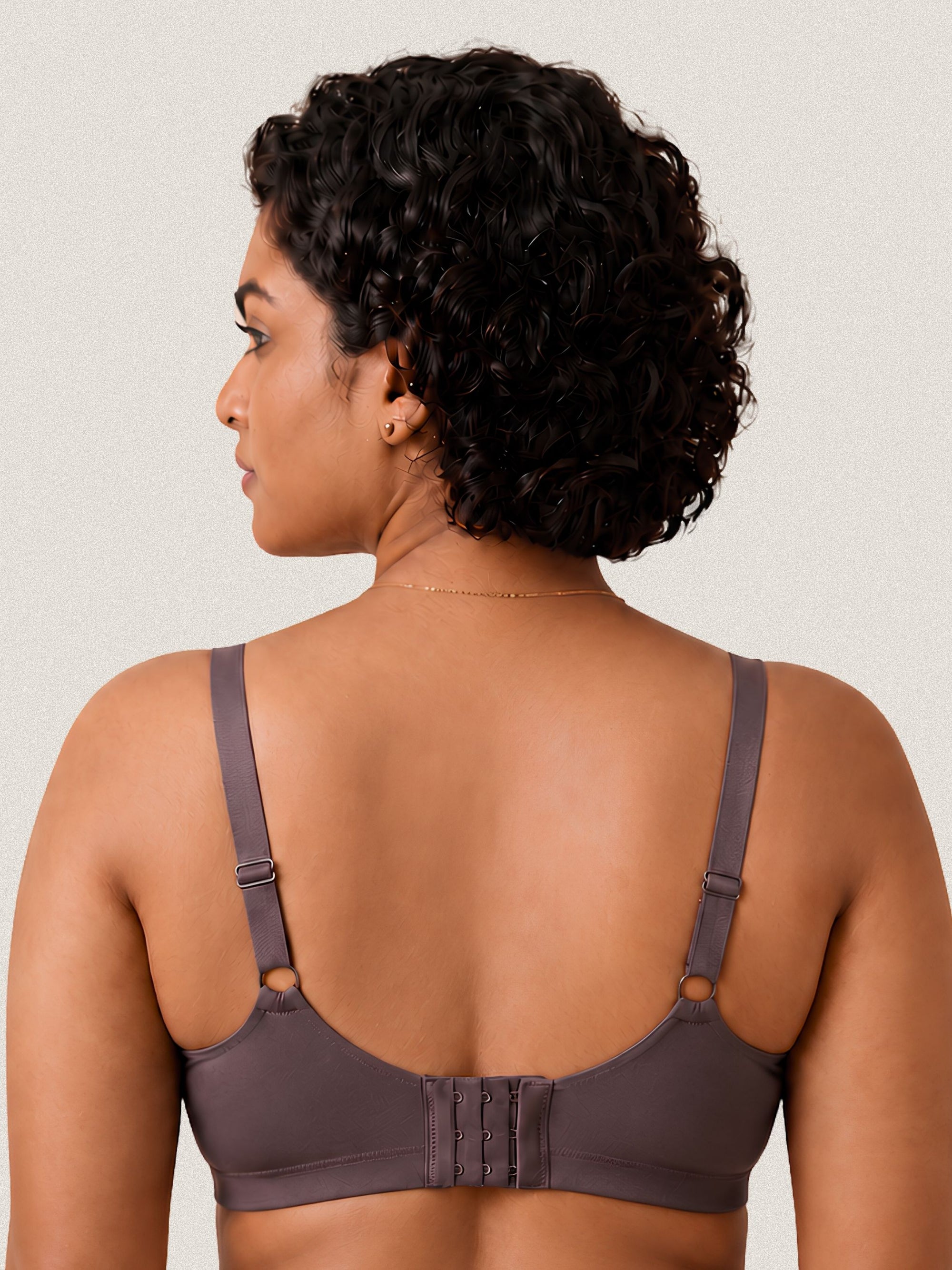 Triple-Layer No-Show Full Coverage Nylon Minimizer Bra