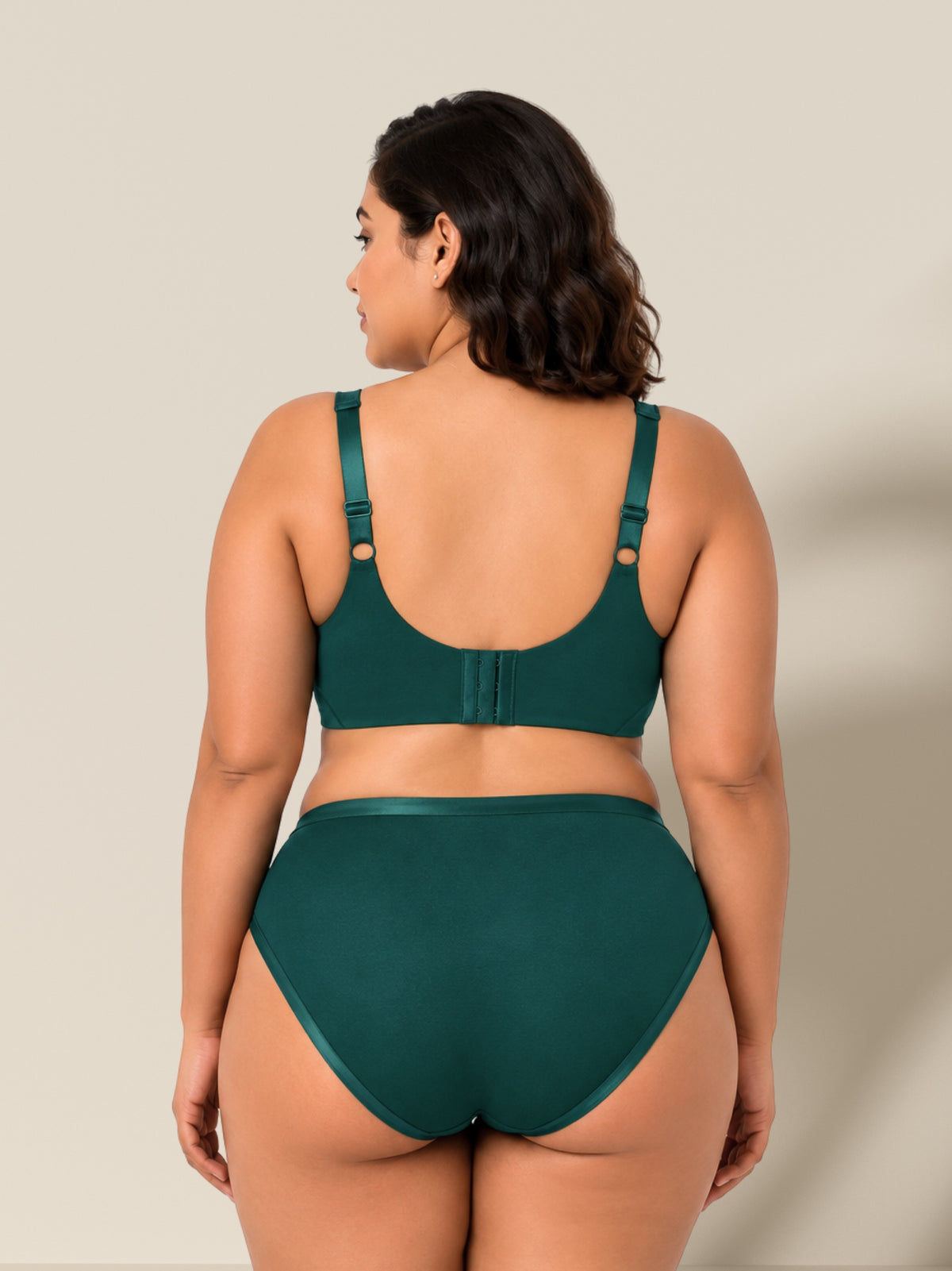 Full Coverage Minimiser Bra with High Waist Brief Set