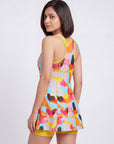 Flowy Racerback Swim Dress with Built-In Shorts