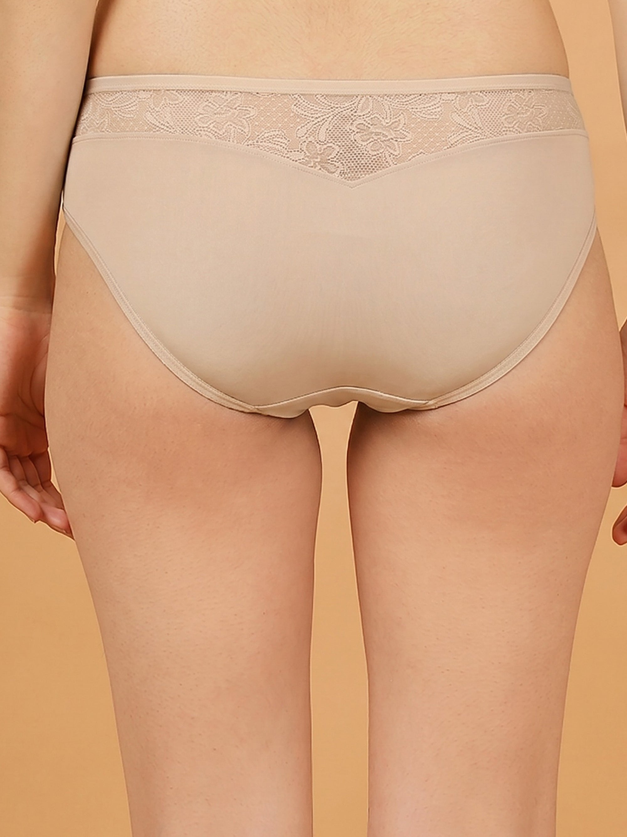 Mid Rise Medium Coverage Lacy Brief Panty