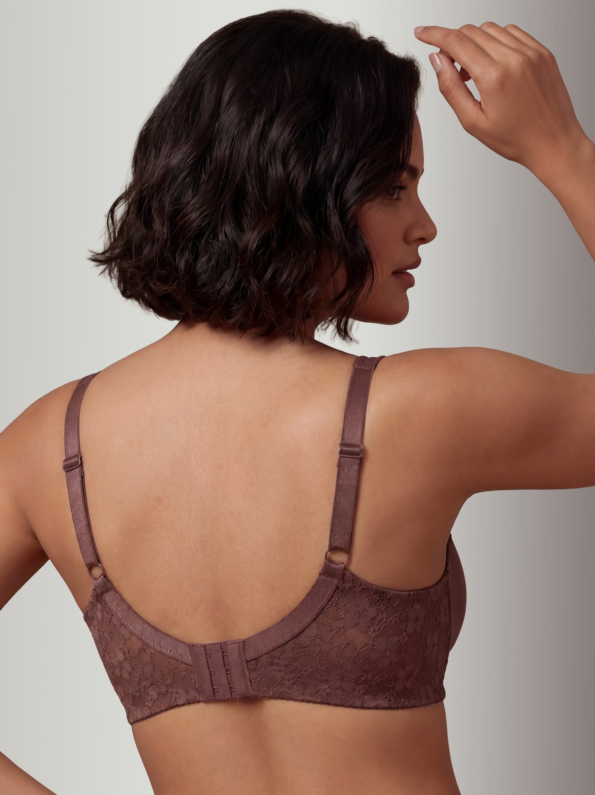 Triple-Layer Lace Cotton Full Coverage Minimizer Bra