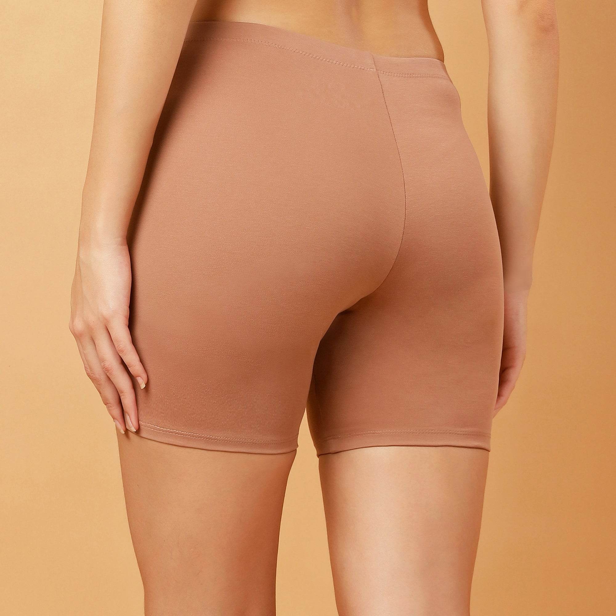 SOIE Woman - Mid Rise Breathable Cotton Spandex Knee Length Cycling Shorts - Cycling Shorts -for Women