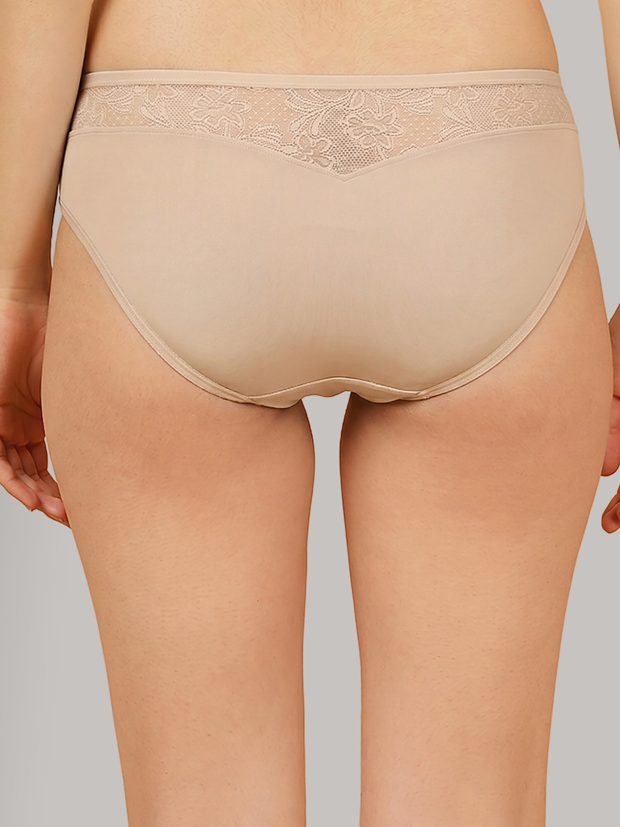 Mid Rise Medium Coverage Lacy Brief Panty