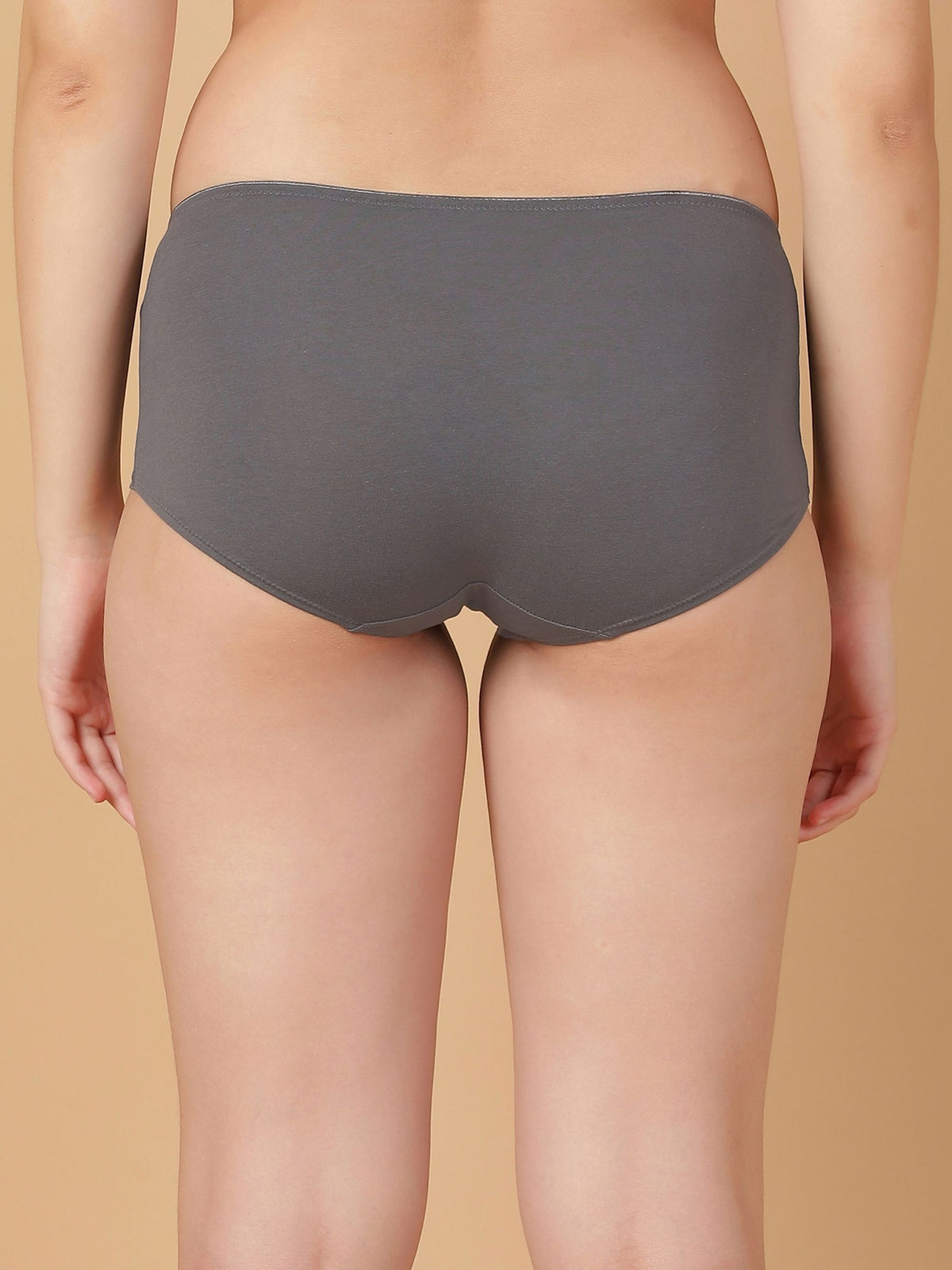 Tummy Smoothing High Rise Full Coverage Cotton Brief with Shiny Edge