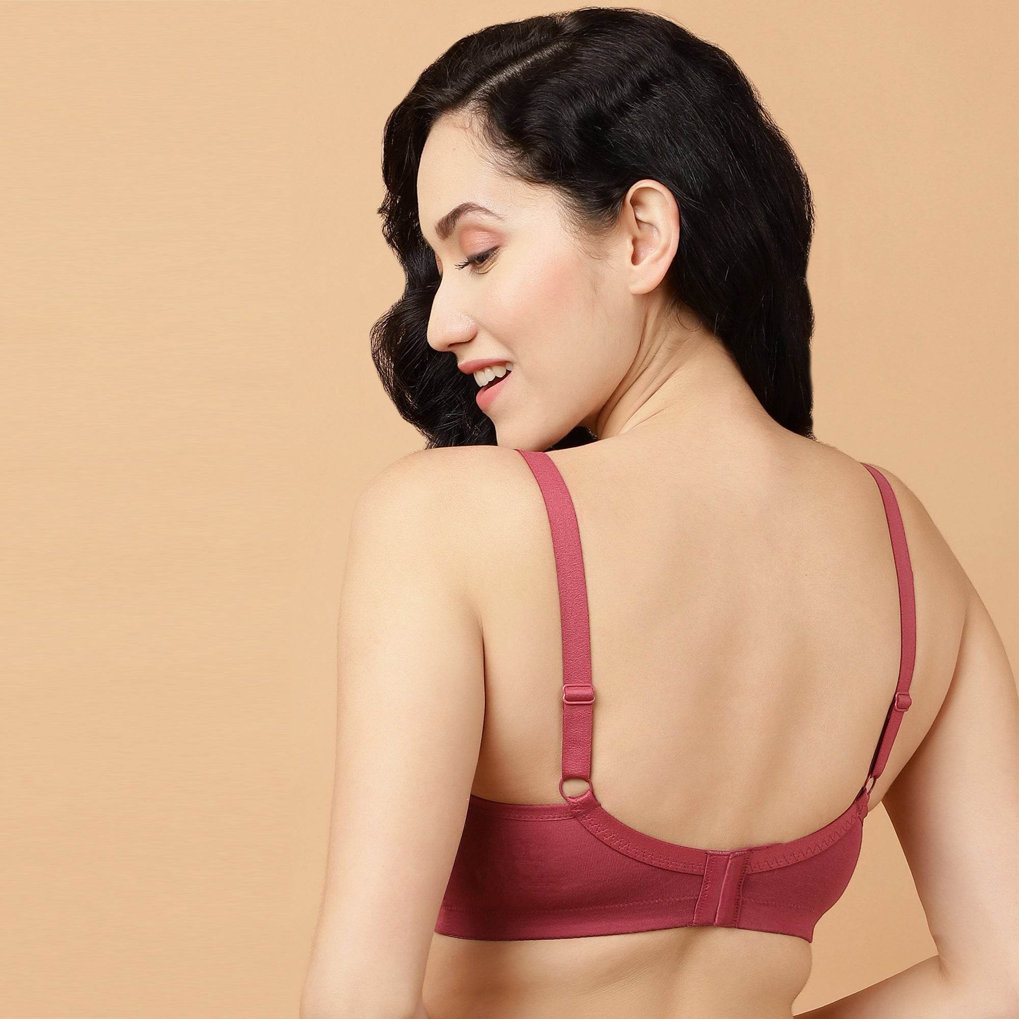 SOIE Woman - Non Padded Non Wired Full Coverage Cotton Spandex Encircled T-shirt Bra - Bra -for Women