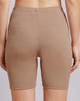 Mid Rise Breathable Cotton Spandex Mid Thigh Length Cycling Shorts