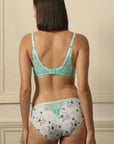 Medium Coverage Padded Non Wired Printed Bra with Mid Rise Full Coverage Printed Lacy Brief Panty SET FB-552/ FP-1552