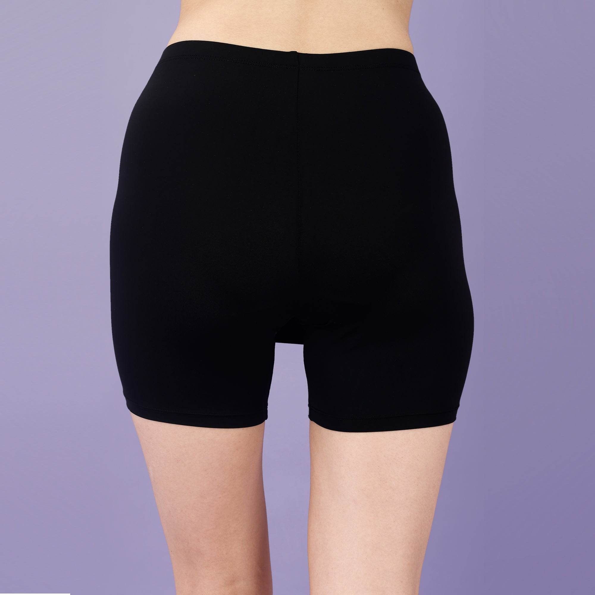 SOIE Woman - Mid Rise Above Knee Length Cycling Shorts with No V-Line - Cycling Shorts -for Women