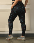 High Waist Ankle Length Sports Leggings With Pockets-AT-4