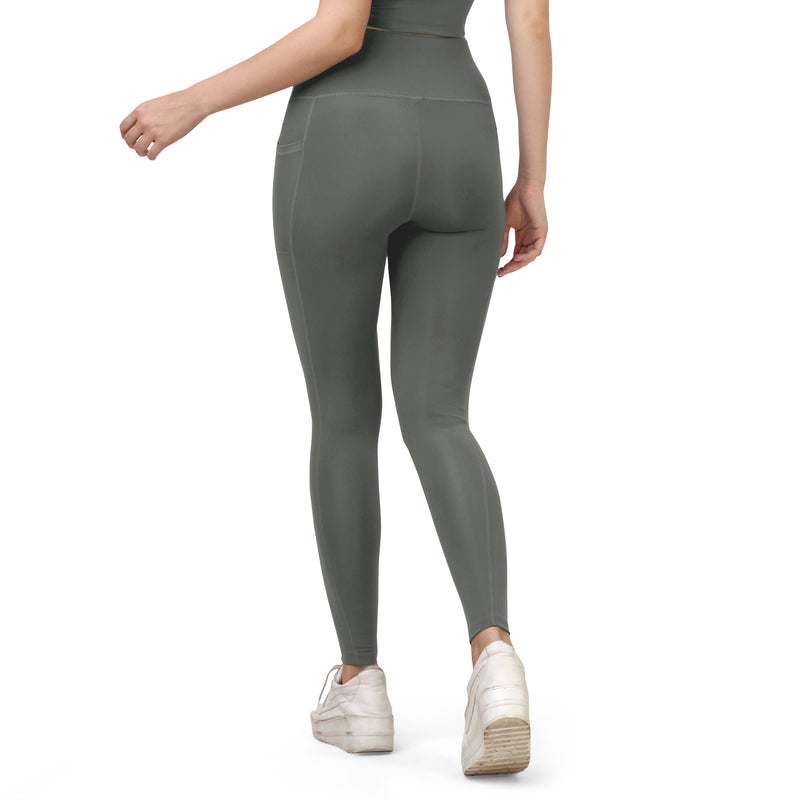Full-Length High-Waisted Leggings Featuring Side Pockets. (6 Pack