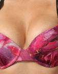 Padded Wired Medium Coverage Printed Bra with Mid Rise Lace Back Printed Cheekini Panty- SET FB-558/ FP-1558