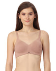 Non Padded Non Wired Full Coverage Cotton Spandex Encircled T-shirt Bra CB-339