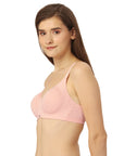 Non Padded Non Wired Full Coverage Cotton Spandex Encircled T-shirt Bra CB-339