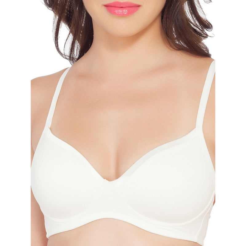 Semi/Medium Coverage Padded Non-Wired T-shirt Bra with Detachable  Straps-CB-125