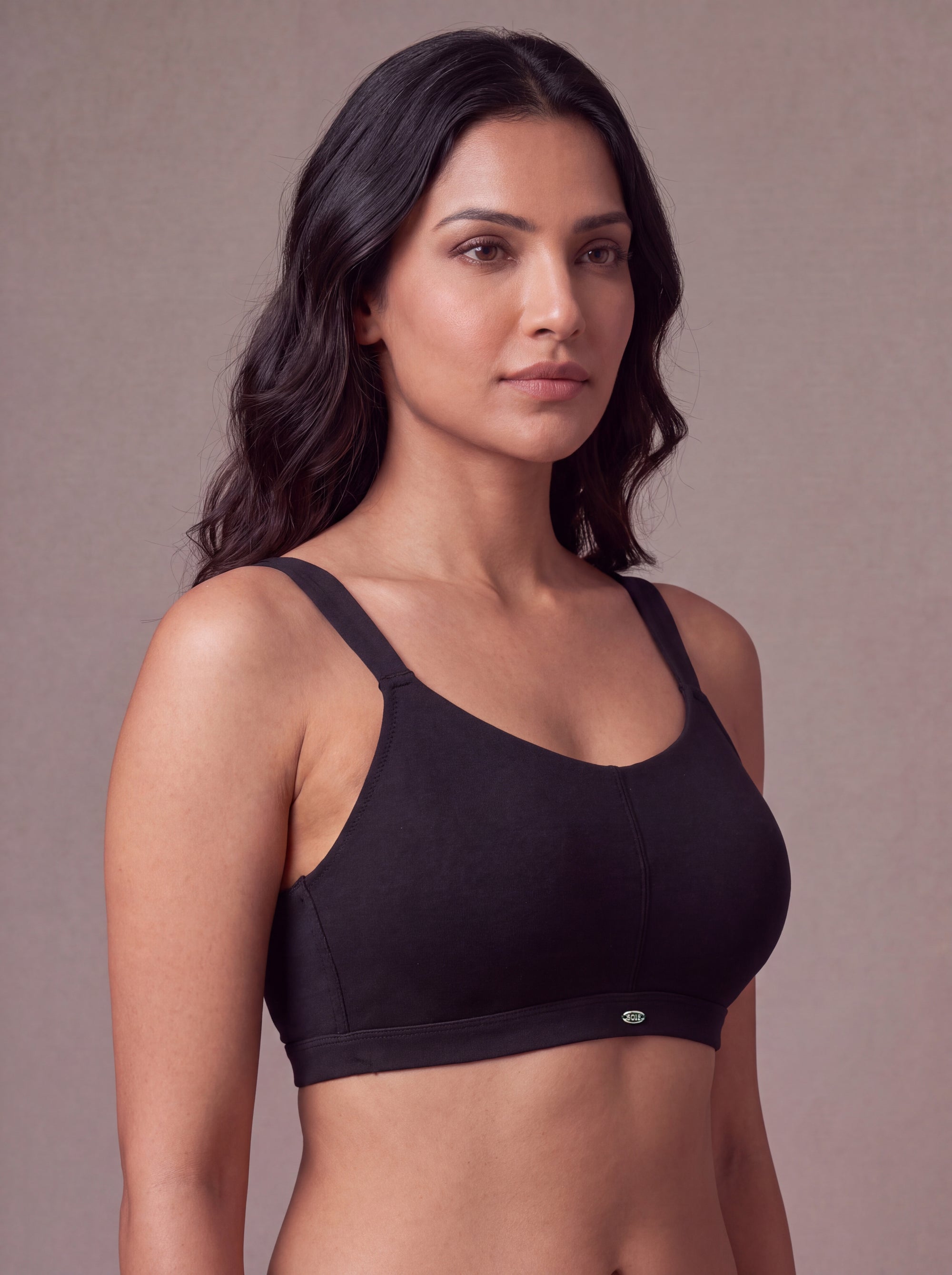 Full Coverage Padded Non-Wired High Impact Cotton Sports Bra