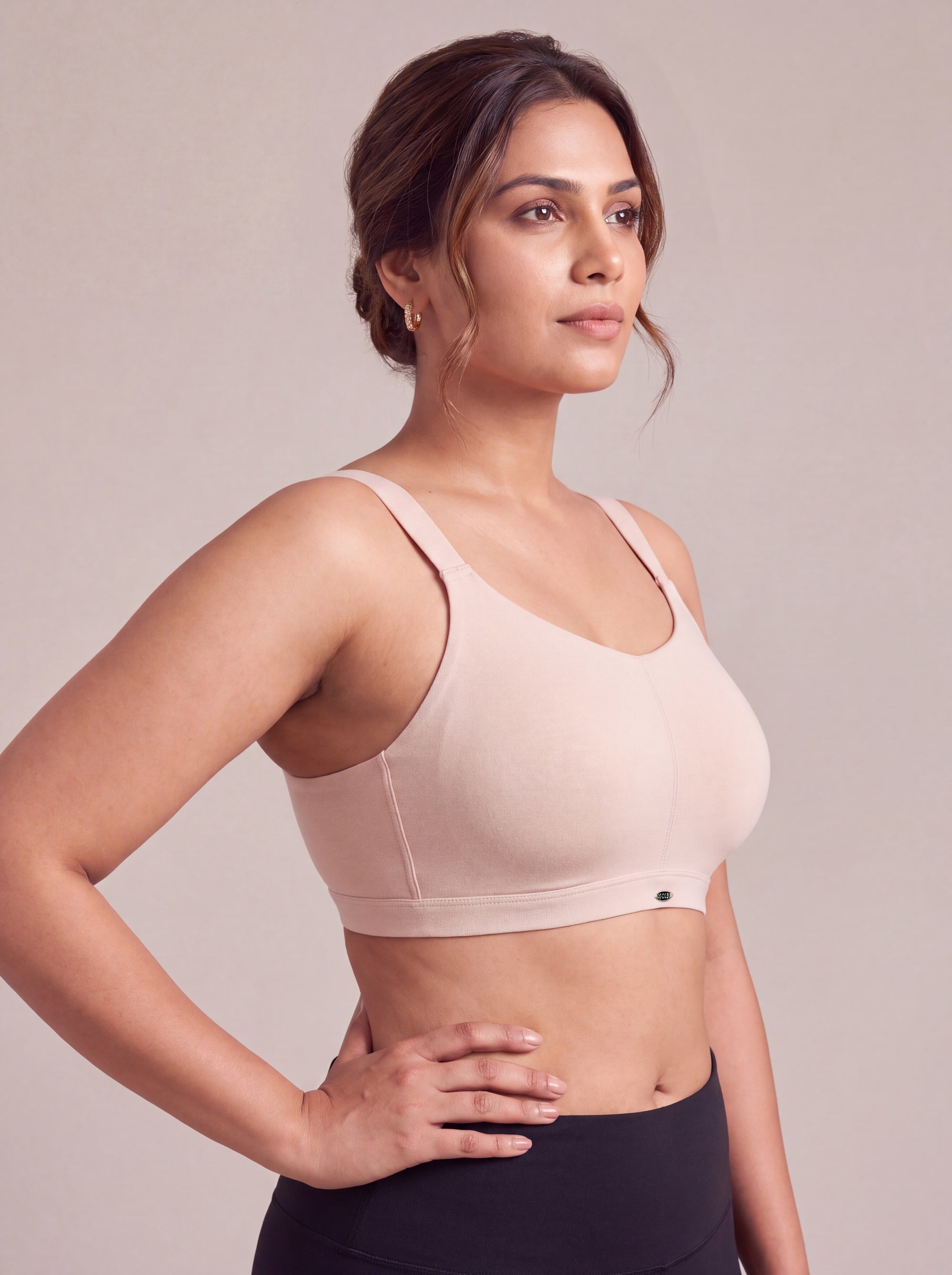 Full Coverage Padded Non-Wired High Impact Cotton Sports Bra