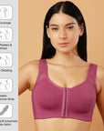 Front Closure Full Coverage Non Padded Non Wired Bra