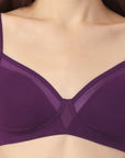 Non Padded Non Wired Medium Coverage Cotton Spandex Bra