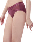High Rise Full Coverage Panty with Mesh Detailing-(PACK OF 2)