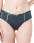 SOIE Woman - High Waist Full Coverage Mesh Panelled Brief - Panty -for Women