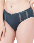 SOIE Woman - High Waist Full Coverage Mesh Panelled Brief - Panty -for Women