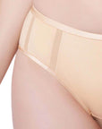SOIE Woman - High Waist Full Coverage Mesh Panelled Brief - Panty -for Women