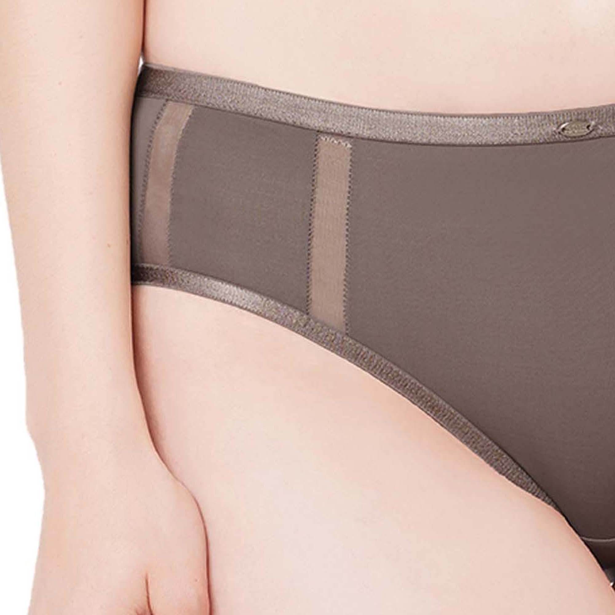 SOIE Woman - High Waist Full Coverage Mesh Panelled Brief - Panty -for Women