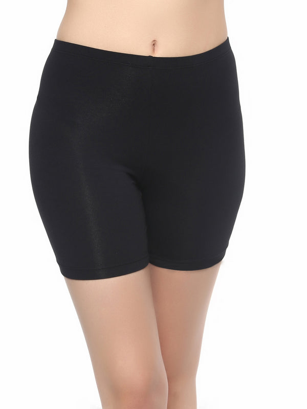 Buy SOIE Mid Rise Soft Polyamide Spandex Knee Length Cycling shorts-Nude  online