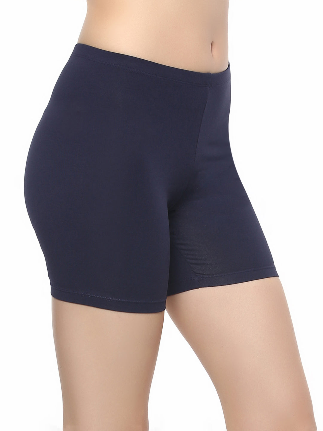 Solid Cotton Spandex Cycling Shorts (PACK of 2) CS-1