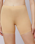 Solid Cotton Spandex Cycling Shorts